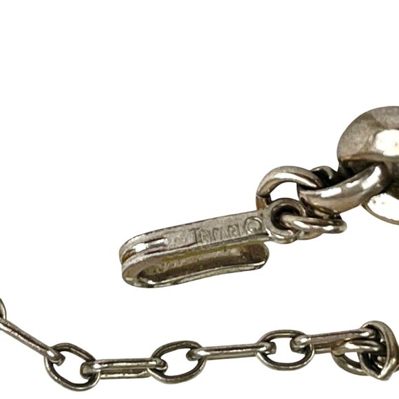 Trifari  Vintage Silver-Tone Interlocking Bow Chain Necklace Adjustable Lobster - Picture 5 of 6